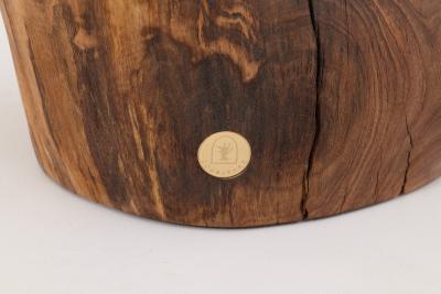  Logniture Logniture Walnut Solid Wood Sculptural Side Table Original Contemporary Design