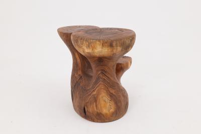  Logniture Logniture Walnut Solid Wood Sculptural Side Table Original Contemporary Design