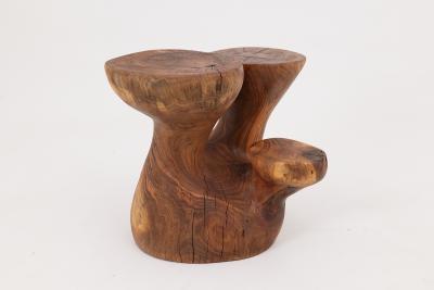  Logniture Logniture Walnut Solid Wood Sculptural Side Table Original Contemporary Design