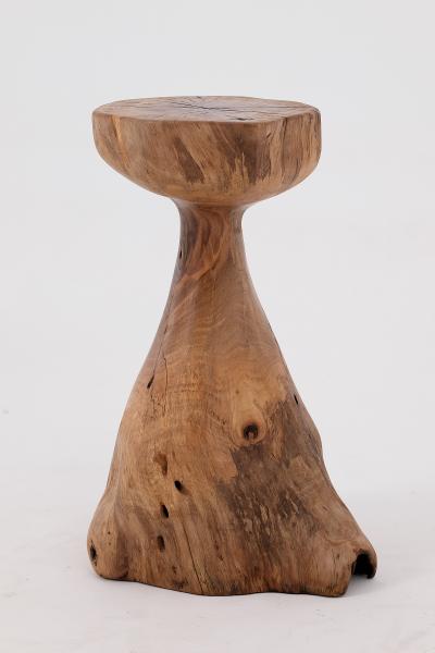  Logniture Logniture Walnut Solid Wood Sculptural Side Table Original Contemporary Design