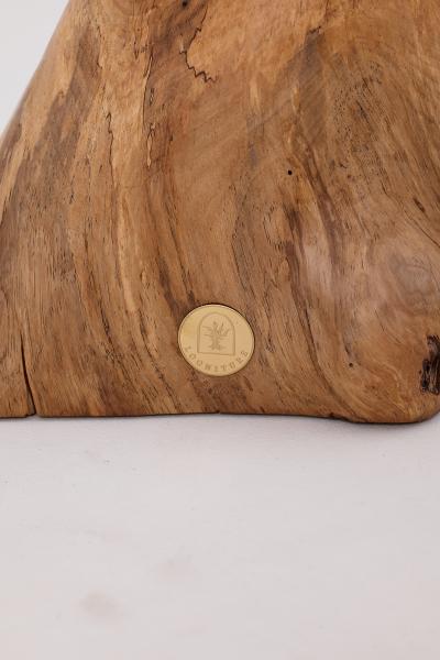  Logniture Logniture Walnut Solid Wood Sculptural Side Table Original Contemporary Design