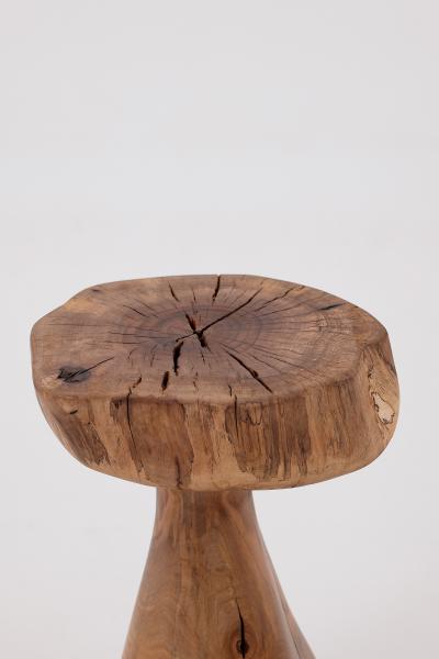  Logniture Logniture Walnut Solid Wood Sculptural Side Table Original Contemporary Design