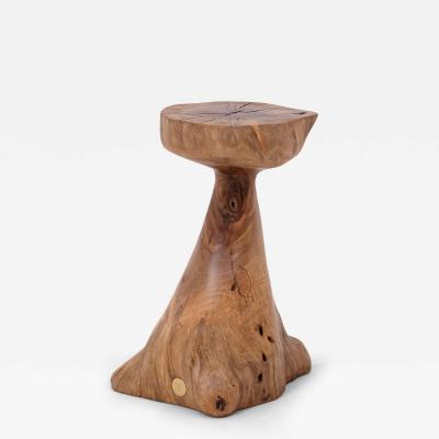  Logniture Logniture Walnut Solid Wood Sculptural Side Table Original Contemporary Design