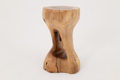  Logniture Logniture Walnut Solid Wood Sculptural Side Table Original Contemporary Design