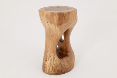  Logniture Logniture Walnut Solid Wood Sculptural Side Table Original Contemporary Design