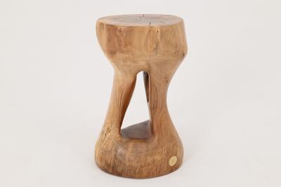  Logniture Logniture Walnut Solid Wood Sculptural Side Table Original Contemporary Design
