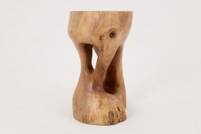  Logniture Logniture Walnut Solid Wood Sculptural Side Table Original Contemporary Design