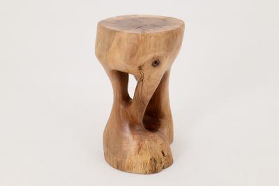  Logniture Logniture Walnut Solid Wood Sculptural Side Table Original Contemporary Design