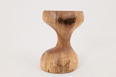  Logniture Logniture Walnut Solid Wood Sculptural Side Table Original Contemporary Design