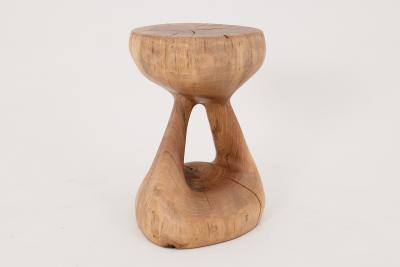  Logniture Logniture Walnut Solid Wood Sculptural Side Table Original Contemporary Design