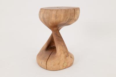  Logniture Logniture Walnut Solid Wood Sculptural Side Table Original Contemporary Design