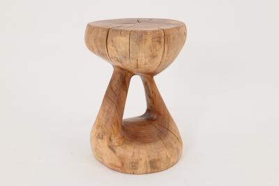  Logniture Logniture Walnut Solid Wood Sculptural Side Table Original Contemporary Design