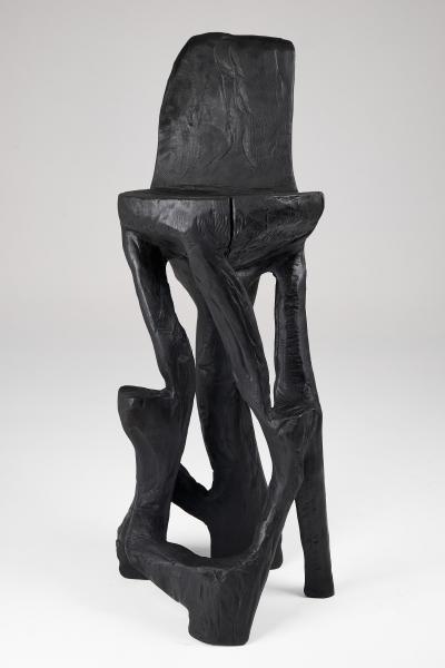 Logniture Makha Solid Wood Sculptural Bar Chair Original Contemporary Design Logniture