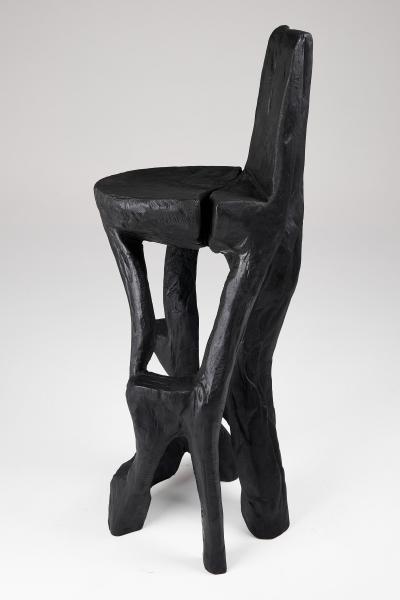 Logniture Makha Solid Wood Sculptural Bar Chair Original Contemporary Design Logniture