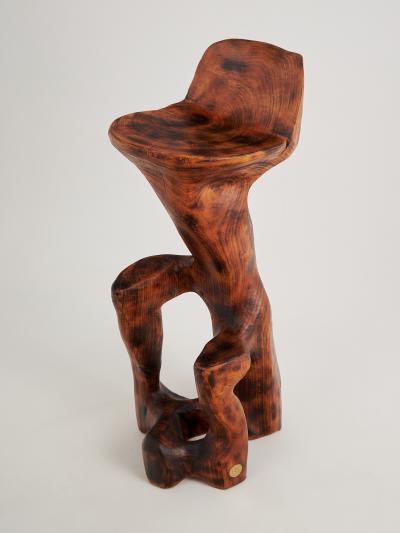 Logniture Makha Solid Wood Sculptural Bar Chair Original Contemporary Design Logniture