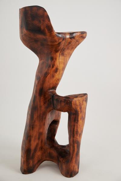 Logniture Makha Solid Wood Sculptural Bar Chair Original Contemporary Design Logniture