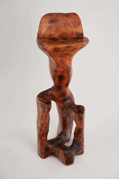 Logniture Makha Solid Wood Sculptural Bar Chair Original Contemporary Design Logniture