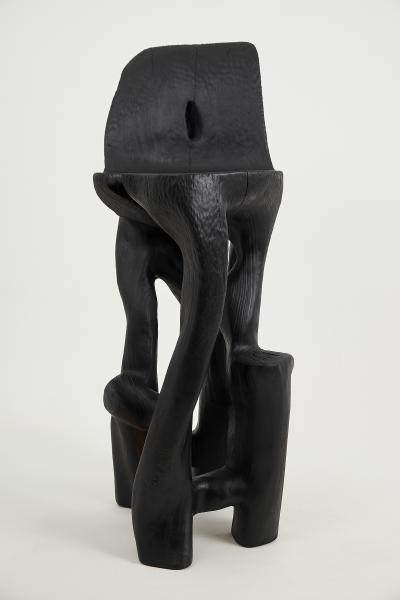 Logniture Makha Solid Wood Sculptural Bar Chair Original Contemporary Design Logniture