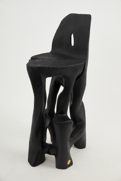 Logniture Makha Solid Wood Sculptural Bar Chair Original Contemporary Design Logniture