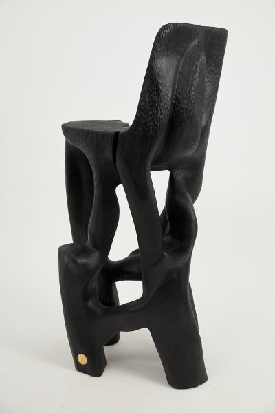 Logniture Makha Solid Wood Sculptural Bar Chair Original Contemporary Design Logniture