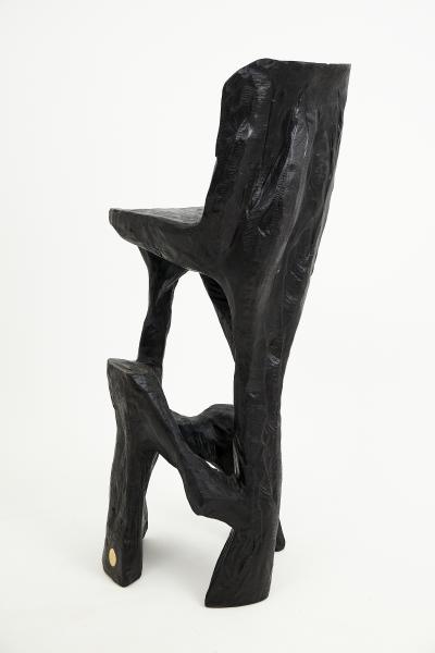  Logniture Makha Solid Wood Sculptural Bar Chair Original Contemporary Design Logniture