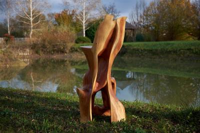 Logniture Makha Solid Wood Sculptural Bar Chair Original Contemporary Design Logniture