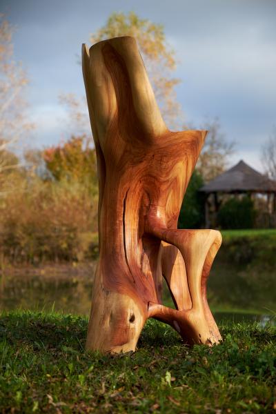 Logniture Makha Solid Wood Sculptural Bar Chair Original Contemporary Design Logniture