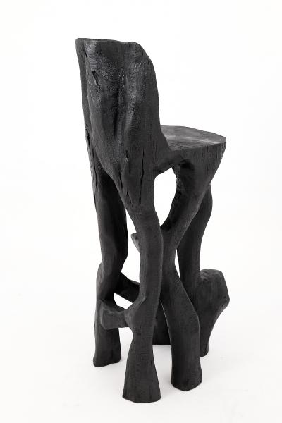  Logniture Makha Solid Wood Sculptural Bar Chair Original Contemporary Design Logniture