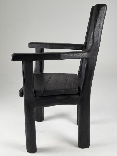  Logniture Massive Oak Armchair Rustic Burnt Black For Generations to Last