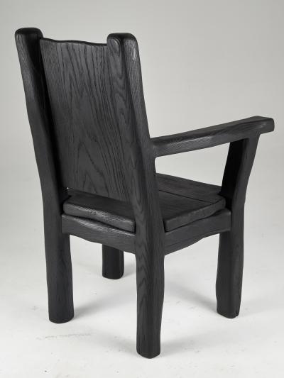  Logniture Massive Oak Armchair Rustic Burnt Black For Generations to Last