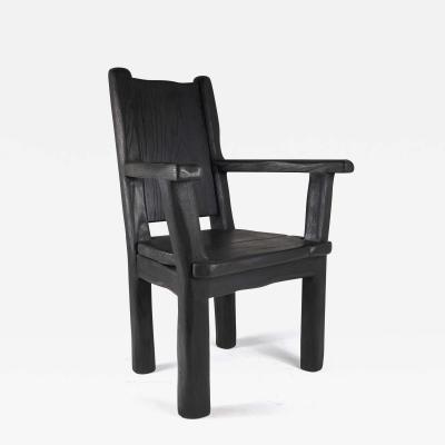  Logniture Massive Oak Armchair Rustic Burnt Black For Generations to Last