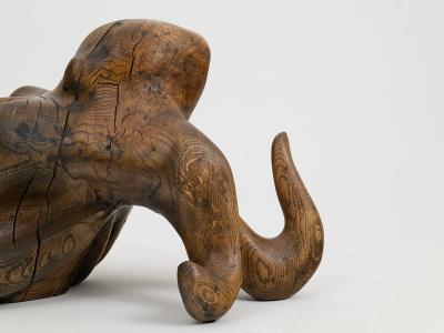  Logniture Octopus Chainsaw Carved Sculpture Oak Logniture