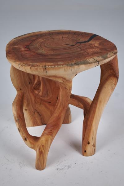  Logniture Satyrs Solid Wood Sculptural Side Table Original Contemporary Design Logniture
