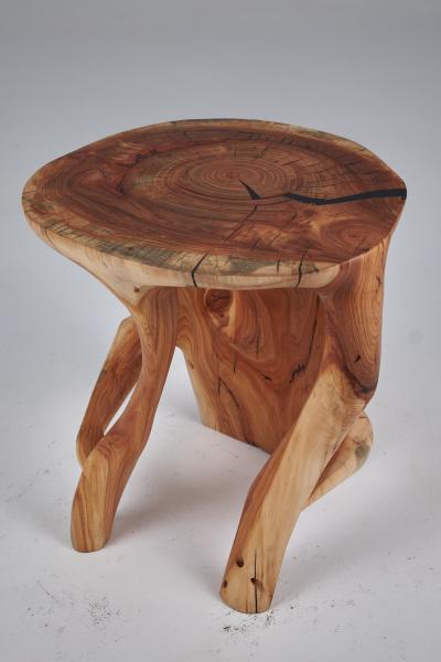  Logniture Satyrs Solid Wood Sculptural Side Table Original Contemporary Design Logniture