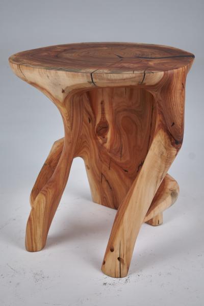  Logniture Satyrs Solid Wood Sculptural Side Table Original Contemporary Design Logniture