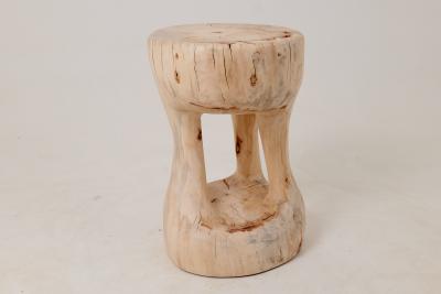  Logniture Sculptural Side Table Stool Solid Wood Contemporary Design Logniture