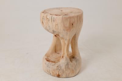  Logniture Sculptural Side Table Stool Solid Wood Contemporary Design Logniture