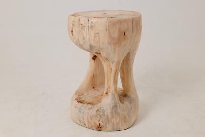  Logniture Sculptural Side Table Stool Solid Wood Contemporary Design Logniture