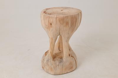  Logniture Sculptural Side Table Stool Solid Wood Contemporary Design Logniture