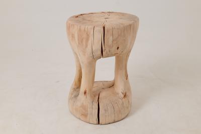  Logniture Sculptural Side Table Stool Solid Wood Contemporary Design Logniture