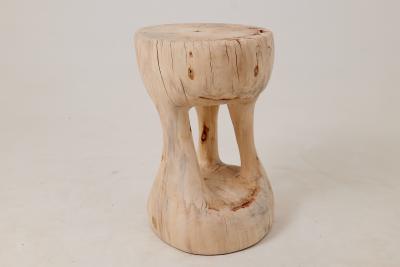  Logniture Sculptural Side Table Stool Solid Wood Contemporary Design Logniture