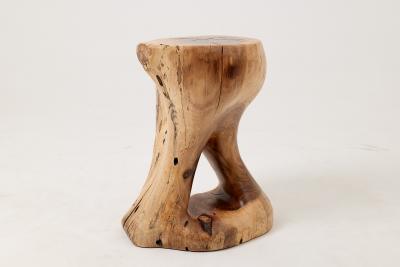  Logniture Sculptural Side Table Stool Solid Wood Walnut Contemporary Design Logniture