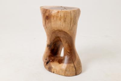  Logniture Sculptural Side Table Stool Solid Wood Walnut Contemporary Design Logniture