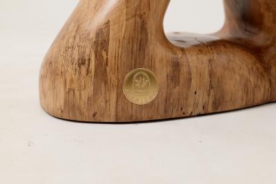  Logniture Sculptural Side Table Stool Solid Wood Walnut Contemporary Design Logniture