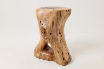  Logniture Sculptural Side Table Stool Solid Wood Walnut Contemporary Design Logniture