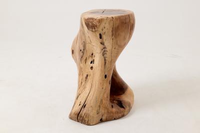  Logniture Sculptural Side Table Stool Solid Wood Walnut Contemporary Design Logniture