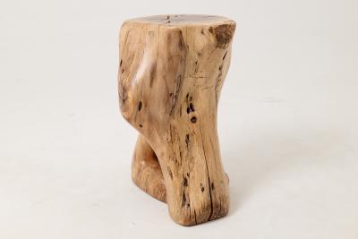  Logniture Sculptural Side Table Stool Solid Wood Walnut Contemporary Design Logniture