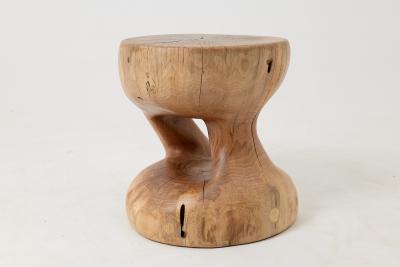  Logniture Sculptural Side Table Stool Solid Wood Walnut Contemporary Design Logniture