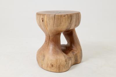  Logniture Sculptural Side Table Stool Solid Wood Walnut Contemporary Design Logniture