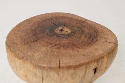  Logniture Sculptural Side Table Stool Solid Wood Walnut Contemporary Design Logniture